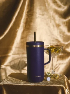 Cold Cup isotherme avec Anse - Violet obscur u0026 Or
