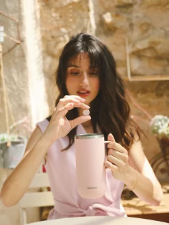 Cold Cup isotherme avec Anse - Pastel Rose