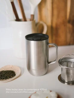Mug Tisanière isotherme - Inox