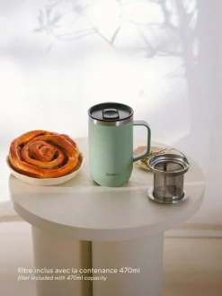 Mug Tisanière isotherme - Matt Tilleul