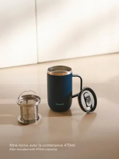 Mug Tisanière isotherme - Matt Marine