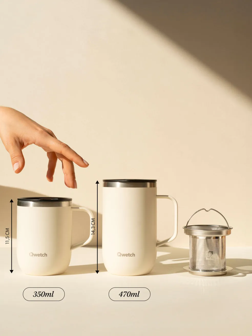 Mug Tisanière isotherme - Matt Tilleul
