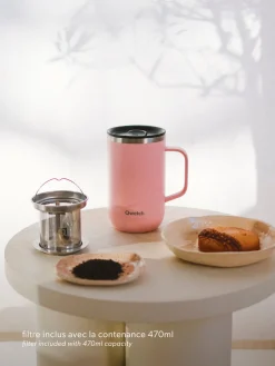 Mug Tisanière isotherme - Pastel Rose