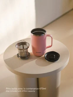 Mug Tisanière isotherme - Pastel Rose